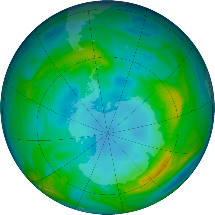 Antarctic ozone map for 12 May 1983